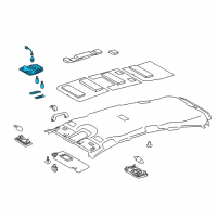 OEM 2012 Toyota Prius V Map Lamp Assembly Diagram - 81260-47230-B0