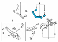 OEM 2022 Hyundai Elantra Arm Complete-Rear Upper Diagram - 55120-AABA0