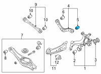 OEM Hyundai Kona Bush-Pillow Ball, Rear Upper Arm Diagram - 55130-F2AA0