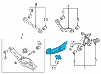 OEM 2021 Hyundai Elantra Arm Assembly-RR Trailing Arm, RH Diagram - 55271-AAAA0