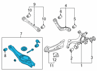 OEM 2021 Hyundai Elantra Arm Complete-RR LWR, LH Diagram - 55210-AABA0