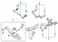 OEM 2022 Hyundai Elantra Bush-RR Assist Arm Diagram - 55258-AAAA0