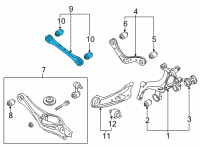 OEM 2021 Hyundai Elantra Arm Assembly-RR Assist, RH Diagram - 55251-AAAA0