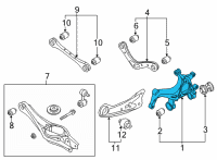 OEM Hyundai Elantra Carrier Assembly-Rear Axle, LH Diagram - 52710-AAAA0