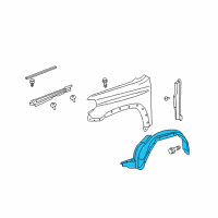 OEM 2011 Toyota 4Runner Fender Liner Diagram - 53876-35120