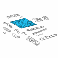 OEM 2007 Toyota Avalon Front Floor Pan Diagram - 58111-07042