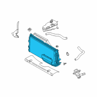 OEM 2002 Chrysler Concorde Engine Cooling Radiator Diagram - 5010359AB