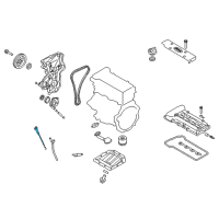 OEM Kia Oil Level Gauge Rod Assembly Diagram - 266112B000