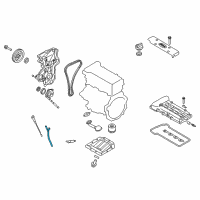 OEM Kia Soul Oil Level Gauge Guide Diagram - 266122B000