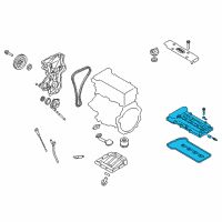 OEM 2011 Kia Soul Cover Assembly-Rocker Diagram - 224102B000