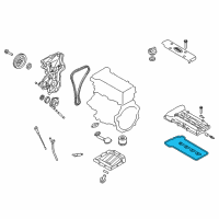 OEM Kia Soul Gasket-Rocker Cover Diagram - 224412B000