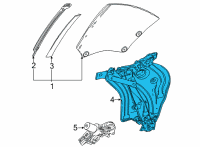 OEM 2021 Lexus LC500 Regulator Sub-Assembly Diagram - 69803-11010