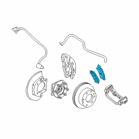 OEM Chevrolet Silverado 3500 Classic Front Pads Diagram - 19133306