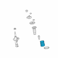 OEM 2009 Pontiac Vibe Spring, Front Diagram - 19184396