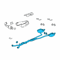 OEM 2014 Cadillac CTS Muffler & Pipe Diagram - 22882838