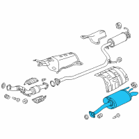 OEM Acura ILX Muffler, Exhaust Diagram - 18307-TX6-A02