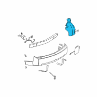 OEM Cadillac Splash Shield Diagram - 25664525