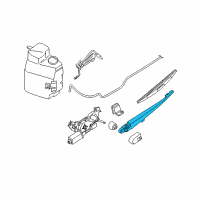 OEM 2009 Infiniti QX56 Rear Window Wiper Arm Assembly Diagram - 28781-7S000