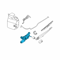 OEM 2008 Infiniti QX56 Motor Assy-Rear Window Wiper Diagram - 28710-7S000