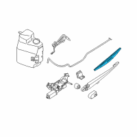 OEM Nissan Pathfinder Armada Back Window Wiper Blade Assembly Diagram - 28790-7S000