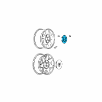 OEM Chevrolet Silverado 2500 HD Hub Cap Diagram - 15712391