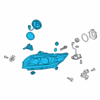 OEM 2013 Honda CR-Z Headlight Unit, Driver Side Diagram - 33151-SZT-A31