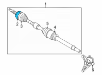 OEM 2021 Nissan Rogue Joint Assy-Outer Diagram - 39211-6RA2D