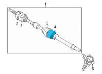 OEM Nissan Rogue Joint Assy-Inner Diagram - 39711-6RA2D