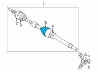 OEM 2021 Nissan Rogue Dust Boot Kit-Repair, Inner Diagram - C9741-6RA2D