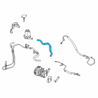 OEM Toyota Matrix Power Steering Suction Hose Diagram - 44348-02050