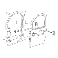 OEM 1998 Chevrolet Express 2500 Cylinder, Front Side Door Lock Diagram - 12547541