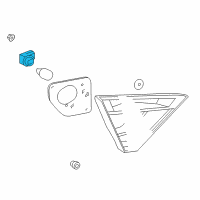 OEM Toyota Camry Back Up Lamp Bulb Socket Diagram - 90075-60037