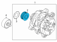 OEM 2022 Kia Carnival Pulley-Generator Diagram - 373213NRA0