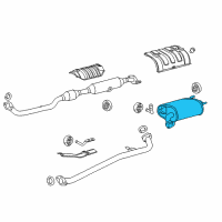 OEM 2018 Lexus ES300h Exhaust Tail Pipe Assembly Diagram - 17430-36200