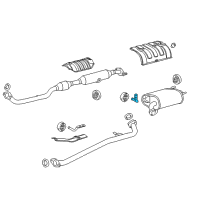 OEM Lexus ES300h Bracket, Exhaust Pipe Diagram - 17576-36040