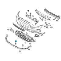 OEM 2014 Ford Mustang Fender Liner Nut Diagram - F7CZ-16A580-AA