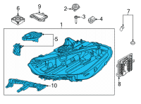 OEM 2021 BMW 228i xDrive Gran Coupe HEADLIGHT, LED, AHL, LEFT Diagram - 63-11-9-449-603