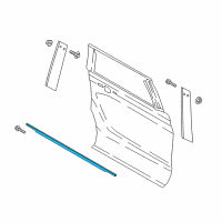 OEM Lincoln Navigator Belt Molding Diagram - JL1Z-7825597-C