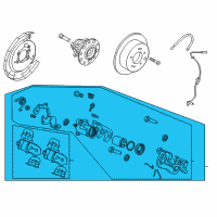 OEM Kia Rio Rear Wheel Brake Assembly Diagram - 58210H9100