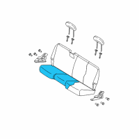 OEM 2007 Dodge Ram 2500 Rear Seat Cushion Diagram - 1DN341D5AA