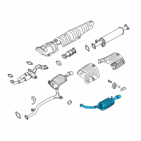 OEM 2007 Kia Amanti Main Muffler Assembly Diagram - 287003F825