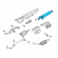 OEM Kia Amanti Center Muffler Assembly Diagram - 286503F830