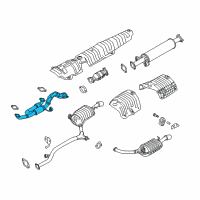 OEM Kia Amanti Front Muffler Assembly Diagram - 286103F820