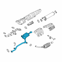 OEM Kia Amanti Front Muffler Assembly Diagram - 287003F820