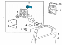 OEM 2021 GMC Sierra 2500 HD Signal Lamp Diagram - 84468926