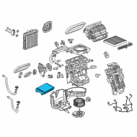 OEM 2021 Cadillac XT6 Evaporator Core Diagram - 84206592