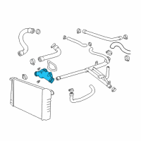 OEM 1999 BMW Z3 Thermostat Housing Diagram - 11-53-1-401-180