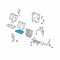 OEM Honda Pilot Pad, L. RR. Seat Cushion Diagram - 82532-SZA-A02