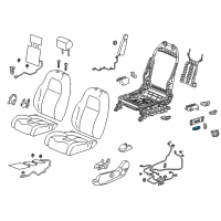 OEM Honda Insight Knob, Power *NH900L* (Height)(Tilt)(Slide) (DEEP BLACK) Diagram - 81651-TLA-A01ZA