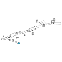 OEM 2019 GMC Canyon Converter & Pipe Bracket Diagram - 23282435